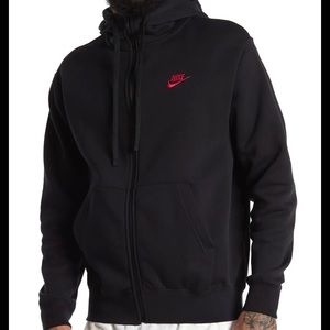 Red Logo Black Nike Zip Up